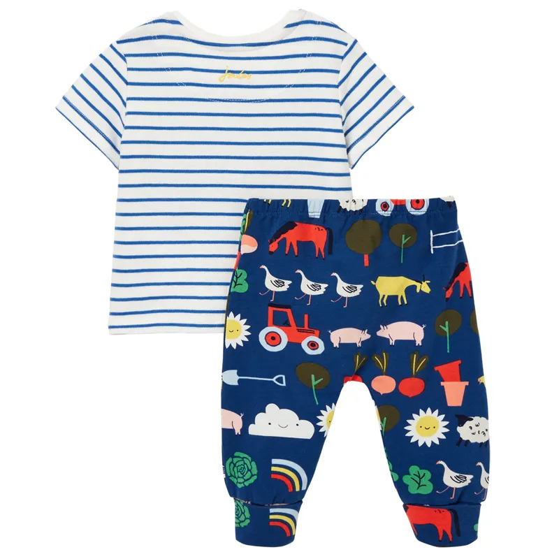 Joules Baby Byron Artwork Set - Blue Tractor-1